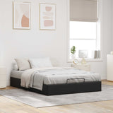 vidaXL Ottoman Bedframe Zwart 153 x 203 cm Fluweel