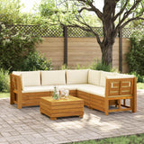 vidaXL Outdoor bench set with cushions 2 Pieces Brown Solid Acacia Wood