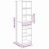 vidaXL Kast Oud Hout 50 x 41 x 185 cm Bewerkt hout