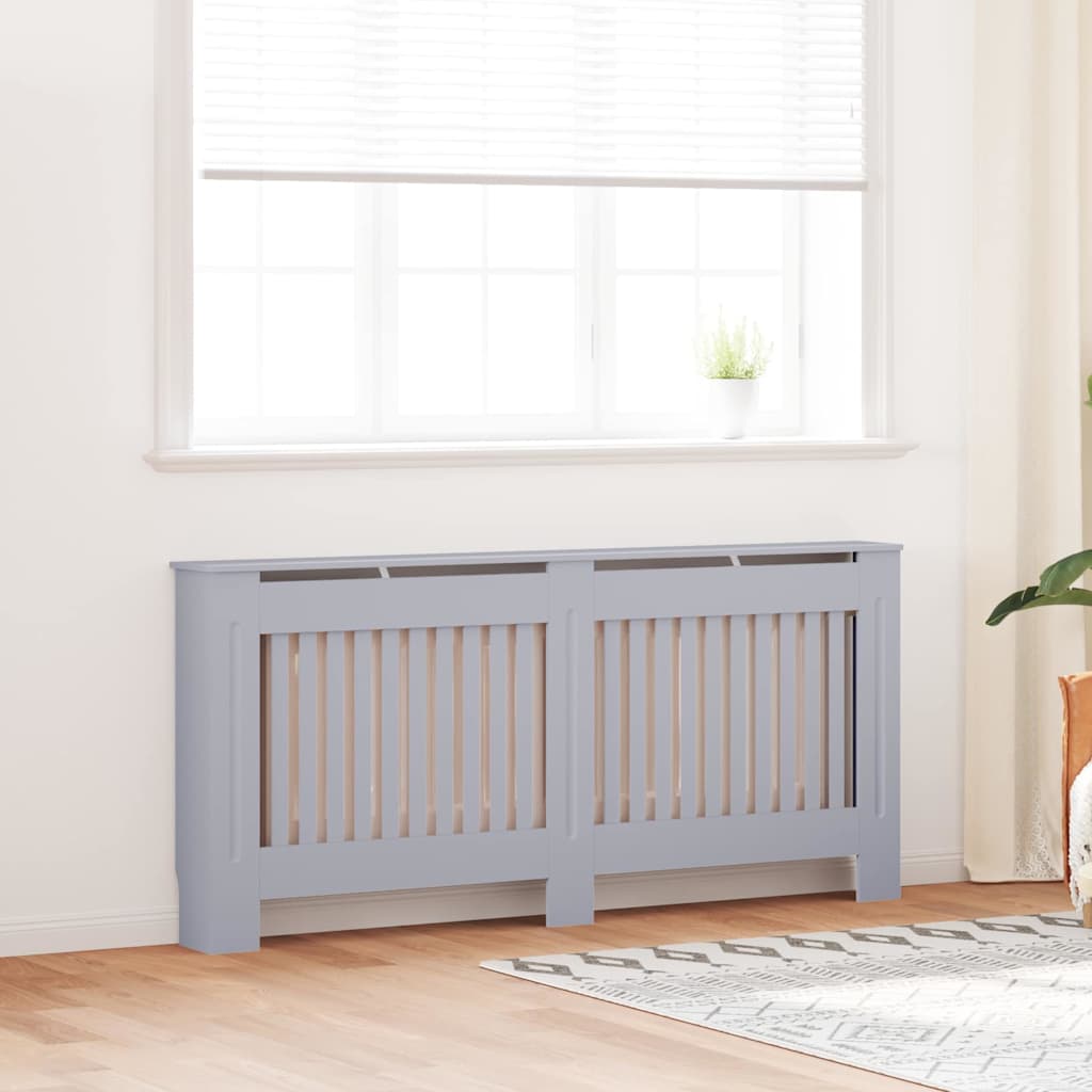 vidaXL Radiator Cover 112 cm MDF White