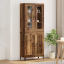 vidaXL Highboard Oud Hout 69,5 x 34 x 180 cm Bewerkt hout