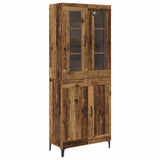 vidaXL Highboard Oud Hout 69,5 x 34 x 180 cm Bewerkt hout