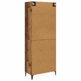 vidaXL Highboard Oud Hout 69,5 x 34 x 180 cm Bewerkt hout