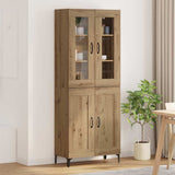 vidaXL Highboard Oud Hout 69,5 x 34 x 180 cm Bewerkt hout