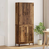 vidaXL Highboard Oud Hout 69,5 x 34 x 180 cm Bewerkt hout