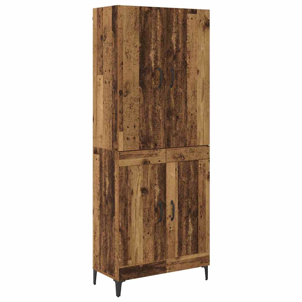 vidaXL Highboard Oud Hout 69,5 x 34 x 180 cm Bewerkt hout