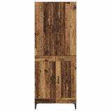 vidaXL Highboard Oud Hout 69,5 x 34 x 180 cm Bewerkt hout