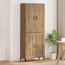 vidaXL Highboard Oud Hout 69,5 x 34 x 180 cm Bewerkt hout