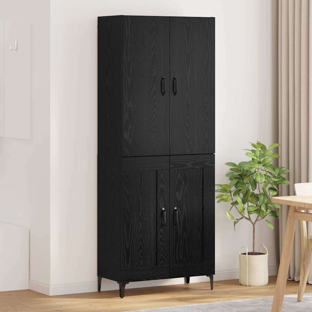 vidaXL Highboard Oud Hout 69,5 x 34 x 180 cm Bewerkt hout
