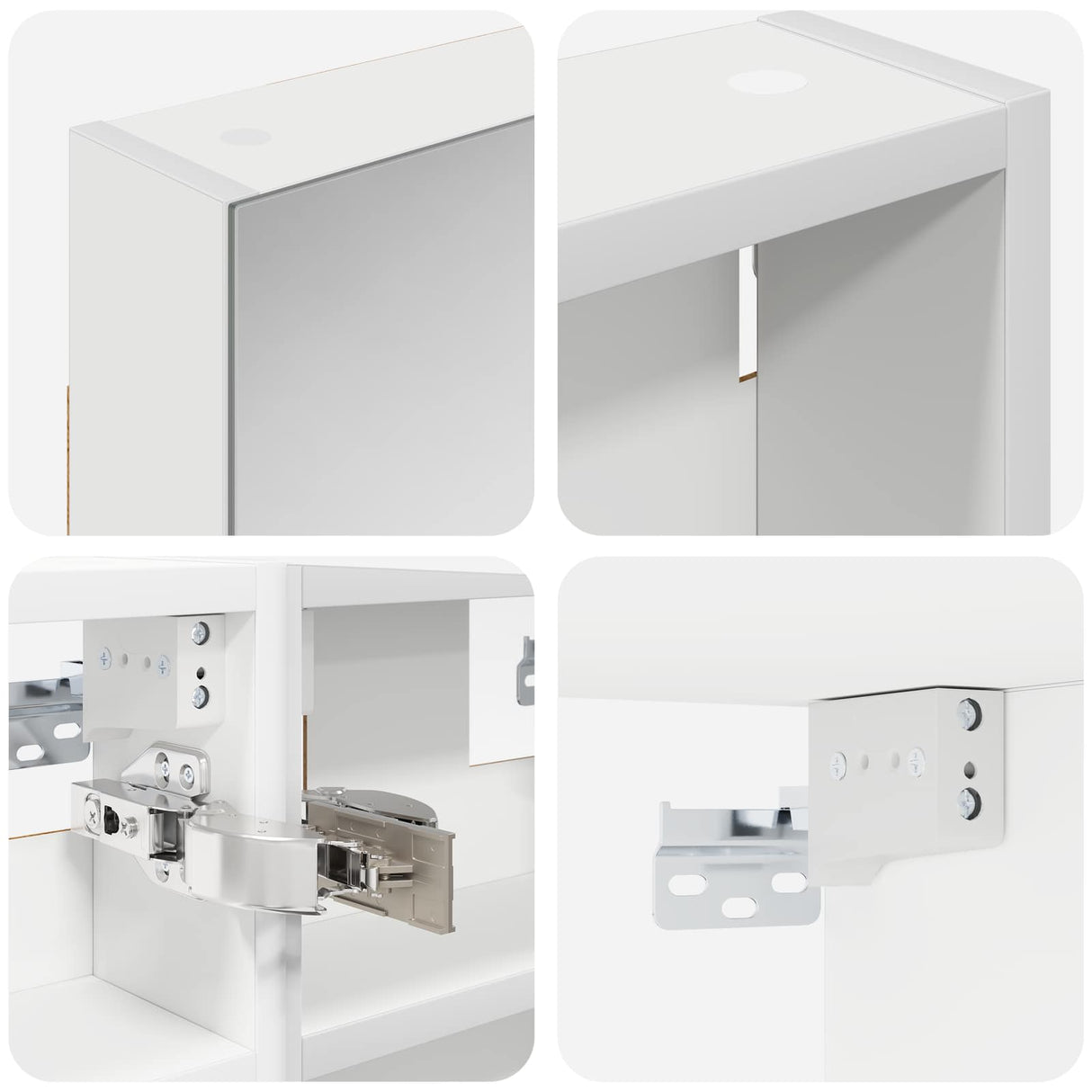 vidaXL Badkamerkast set met plank 3 pcs 80 x 10,5 x 50 cm Bewerkt hout
