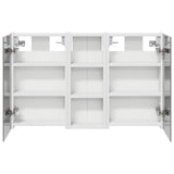 vidaXL Badkamerkast set met plank 3 pcs 80 x 10,5 x 50 cm Bewerkt hout
