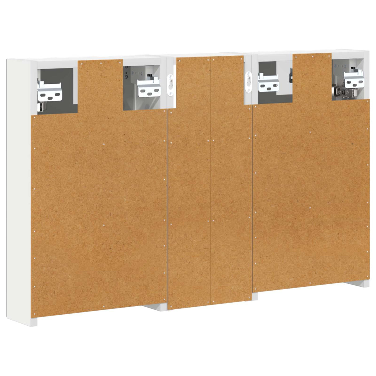 vidaXL Badkamerkast set met plank 3 pcs 80 x 10,5 x 50 cm Bewerkt hout