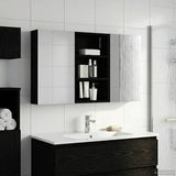 vidaXL Badkamerkast set met plank 3 pcs 80 x 10,5 x 50 cm Bewerkt hout