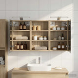 vidaXL Badkamerkast set met plank 3 pcs 80 x 10,5 x 50 cm Bewerkt hout