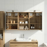 vidaXL Badkamerkast set met plank 3 pcs 80 x 10,5 x 50 cm Bewerkt hout