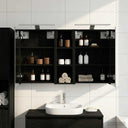 vidaXL Badkamerkast set met plank 3 pcs 80 x 10,5 x 50 cm Bewerkt hout