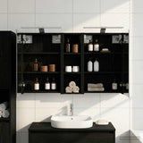 vidaXL Badkamerkast set met plank 3 pcs 80 x 10,5 x 50 cm Bewerkt hout