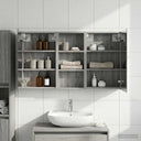 vidaXL Badkamerkast set met plank 3 pcs 80 x 10,5 x 50 cm Bewerkt hout