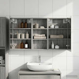 vidaXL Badkamerkast set met plank 3 pcs 80 x 10,5 x 50 cm Bewerkt hout