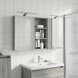 vidaXL Badkamerkast set met plank 3 pcs 80 x 10,5 x 50 cm Bewerkt hout