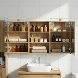 vidaXL Badkamerkast set met plank 3 pcs 80 x 10,5 x 50 cm Bewerkt hout