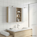 vidaXL Badkamerkast set met plank 3 pcs 80 x 10,5 x 50 cm Bewerkt hout