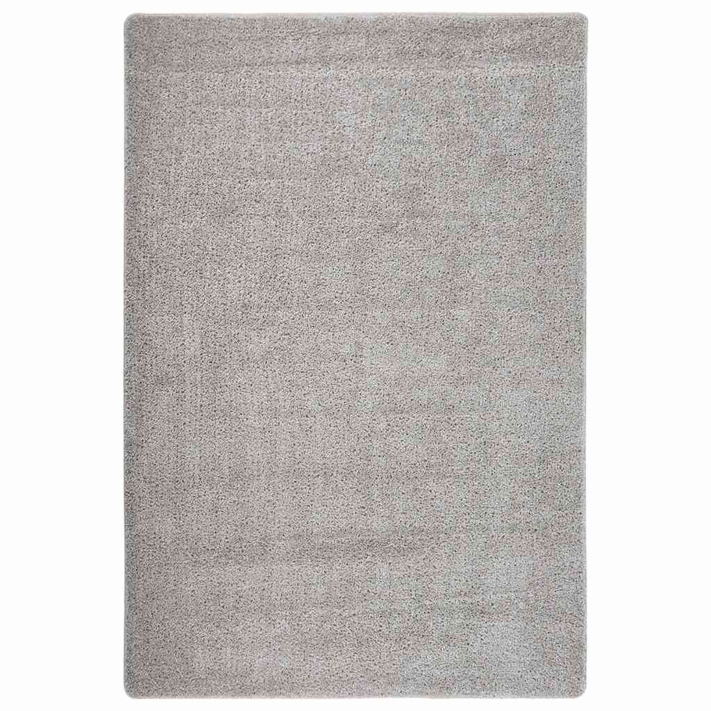 vidaXL Vloerkleed shaggy anti-slip 80x150 cm donkergrijs