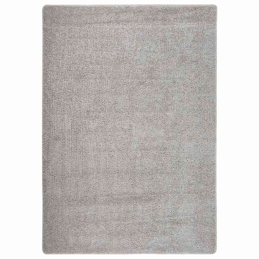 vidaXL Vloerkleed shaggy anti-slip 80x150 cm donkergrijs