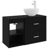 vidaXL Badkamermeubel Set 2 pcs Wit Bewerkt hout