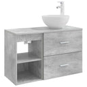 vidaXL Badkamermeubel Set 2 pcs Wit Bewerkt hout