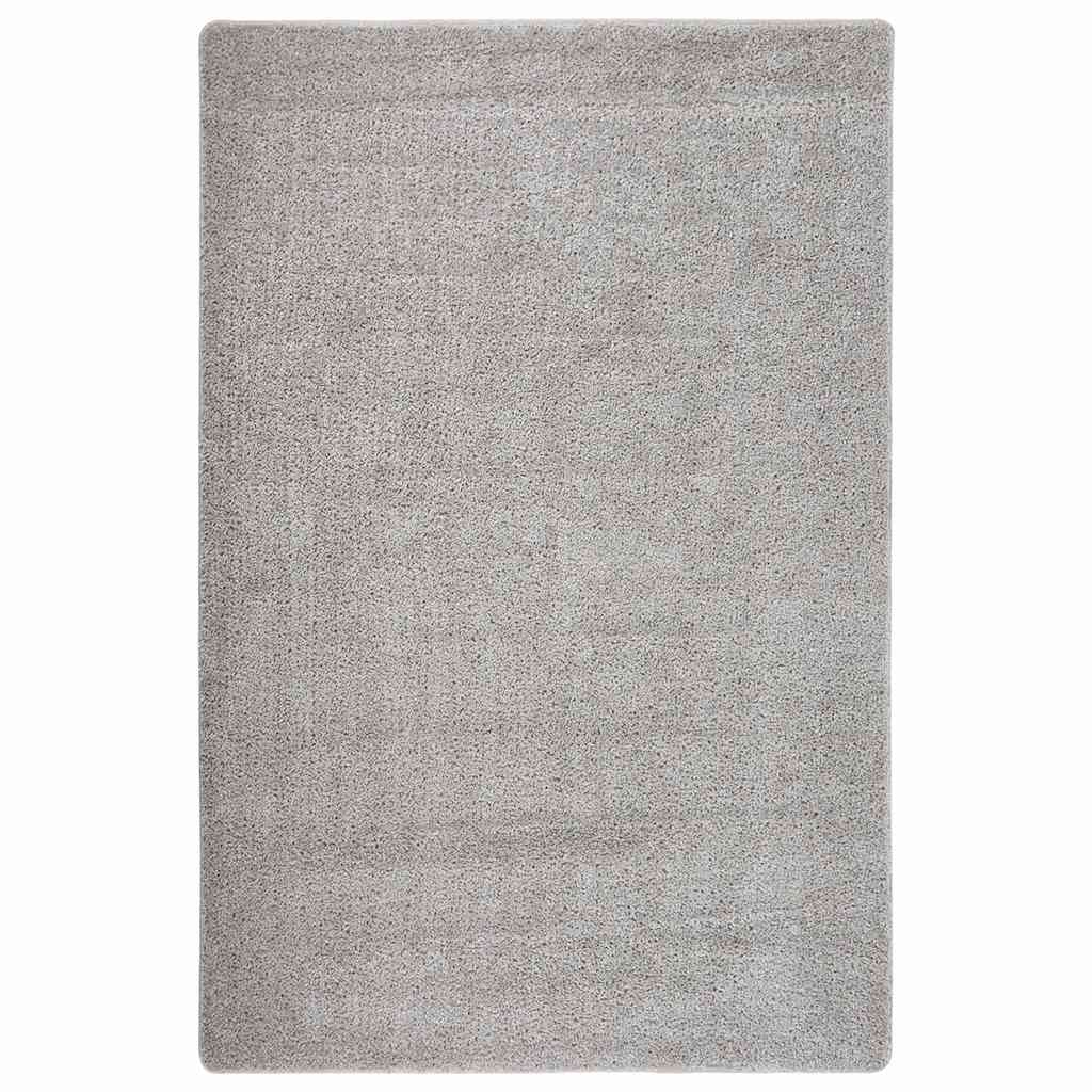 vidaXL Vloerkleed shaggy anti-slip 80x150 cm donkergrijs