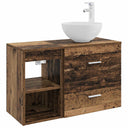 vidaXL Badkamermeubel Set 2 pcs Wit Bewerkt hout