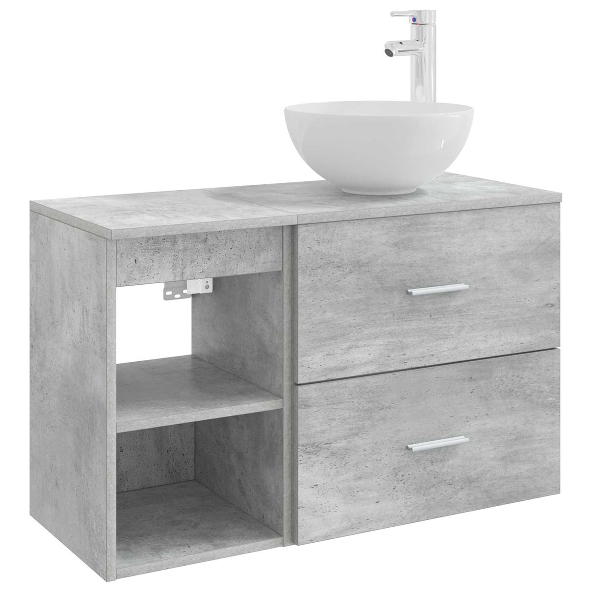 vidaXL Badkamermeubel Set 2 pcs Wit Bewerkt hout