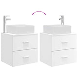 vidaXL Badkamermeubel Set 2 pcs Wit Bewerkt hout