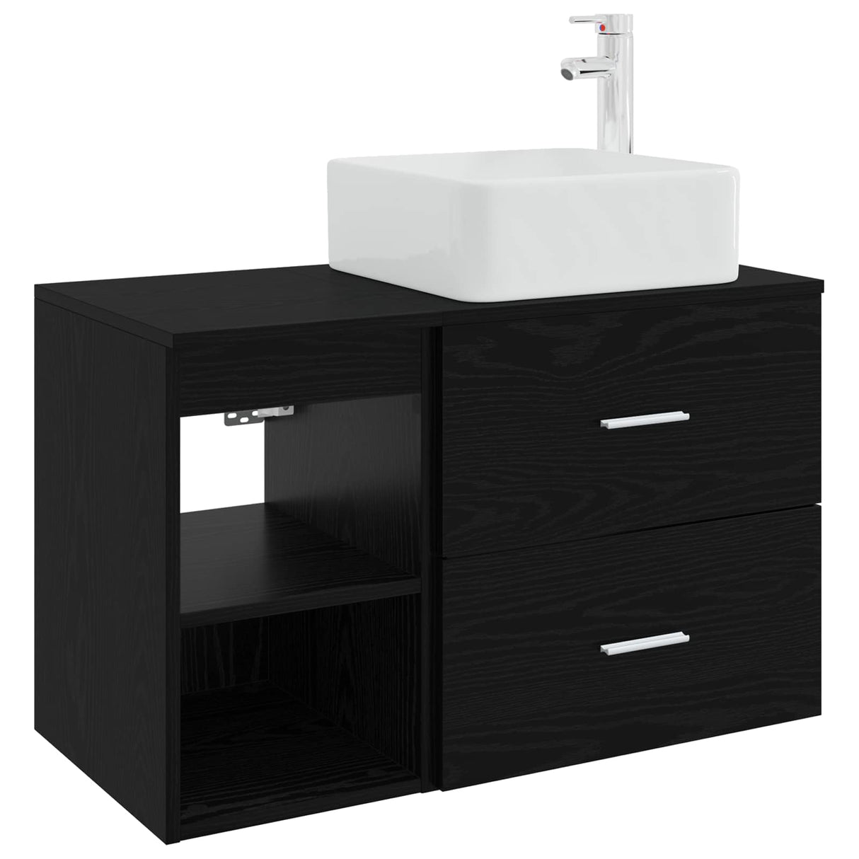 vidaXL Badkamermeubel Set 2 pcs Wit Bewerkt hout