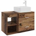vidaXL Badkamermeubel Set 2 pcs Wit Bewerkt hout