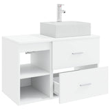 vidaXL Badkamermeubel Set 2 pcs Wit Bewerkt hout