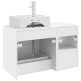 vidaXL Badkamermeubel Set 2 pcs Wit Bewerkt hout