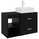 vidaXL Badkamermeubel Set 2 pcs Wit Bewerkt hout
