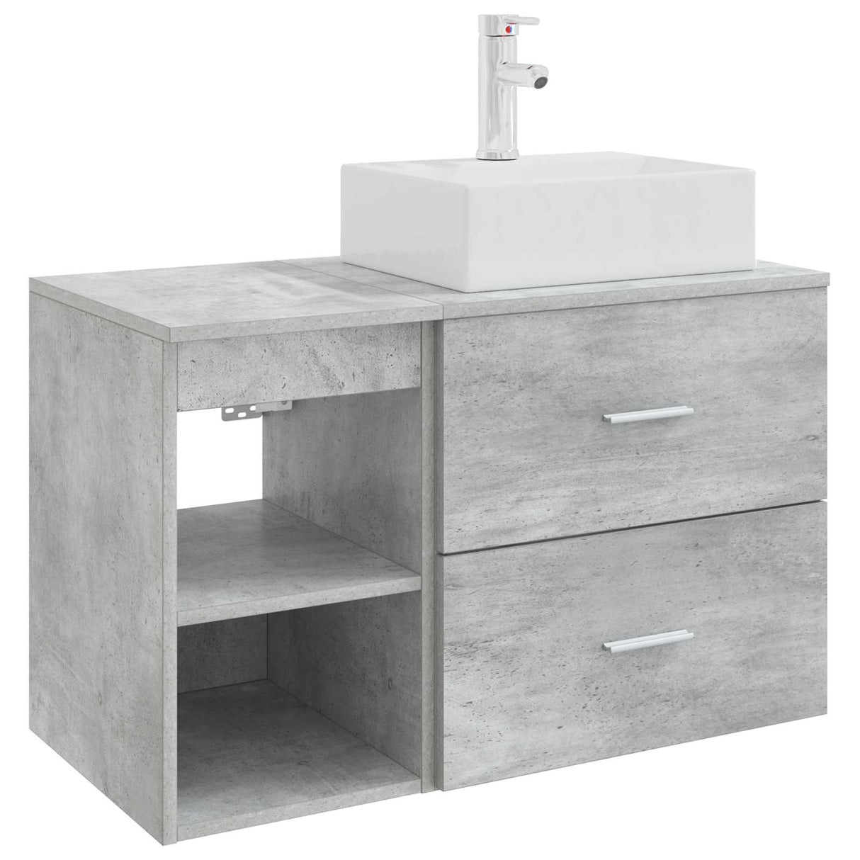 vidaXL Badkamermeubel Set 2 pcs Wit Bewerkt hout