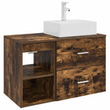 vidaXL Badkamermeubel Set 2 pcs Wit Bewerkt hout