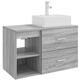 vidaXL Badkamermeubel Set 2 pcs Wit Bewerkt hout
