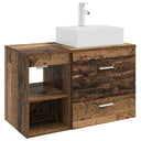 vidaXL Badkamermeubel Set 2 pcs Wit Bewerkt hout