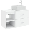 vidaXL Badkamermeubel Set 2 pcs Wit Bewerkt hout