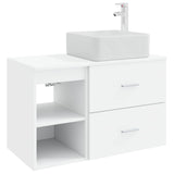 vidaXL Badkamermeubel Set 2 pcs Wit Bewerkt hout
