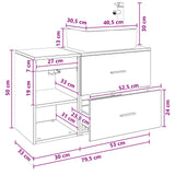 vidaXL Badkamermeubel Set 2 pcs Wit Bewerkt hout