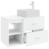 vidaXL Badkamermeubel Set 2 pcs Wit Bewerkt hout