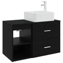 vidaXL Badkamermeubel Set 2 pcs Wit Bewerkt hout
