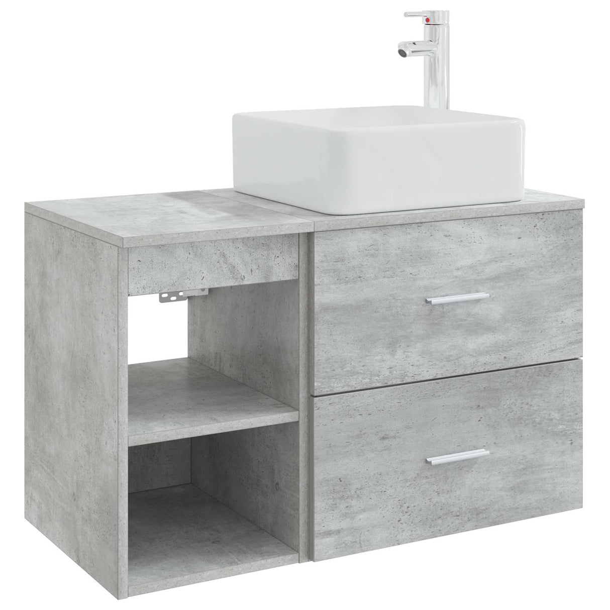 vidaXL Badkamermeubel Set 2 pcs Wit Bewerkt hout