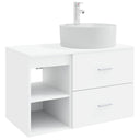vidaXL Badkamermeubel Set 2 pcs Wit Bewerkt hout